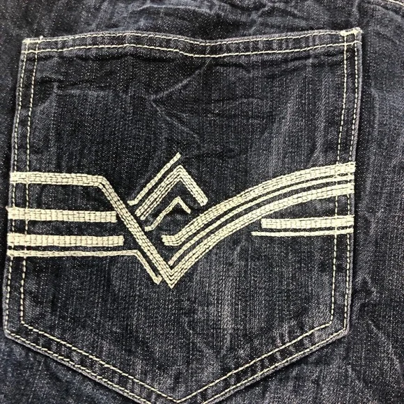 Ecko Unltd Men's Rhino Jeans 40x32 Straight Fit Blue Denim Embroidered Y2K 90s - Picture 14 of 15